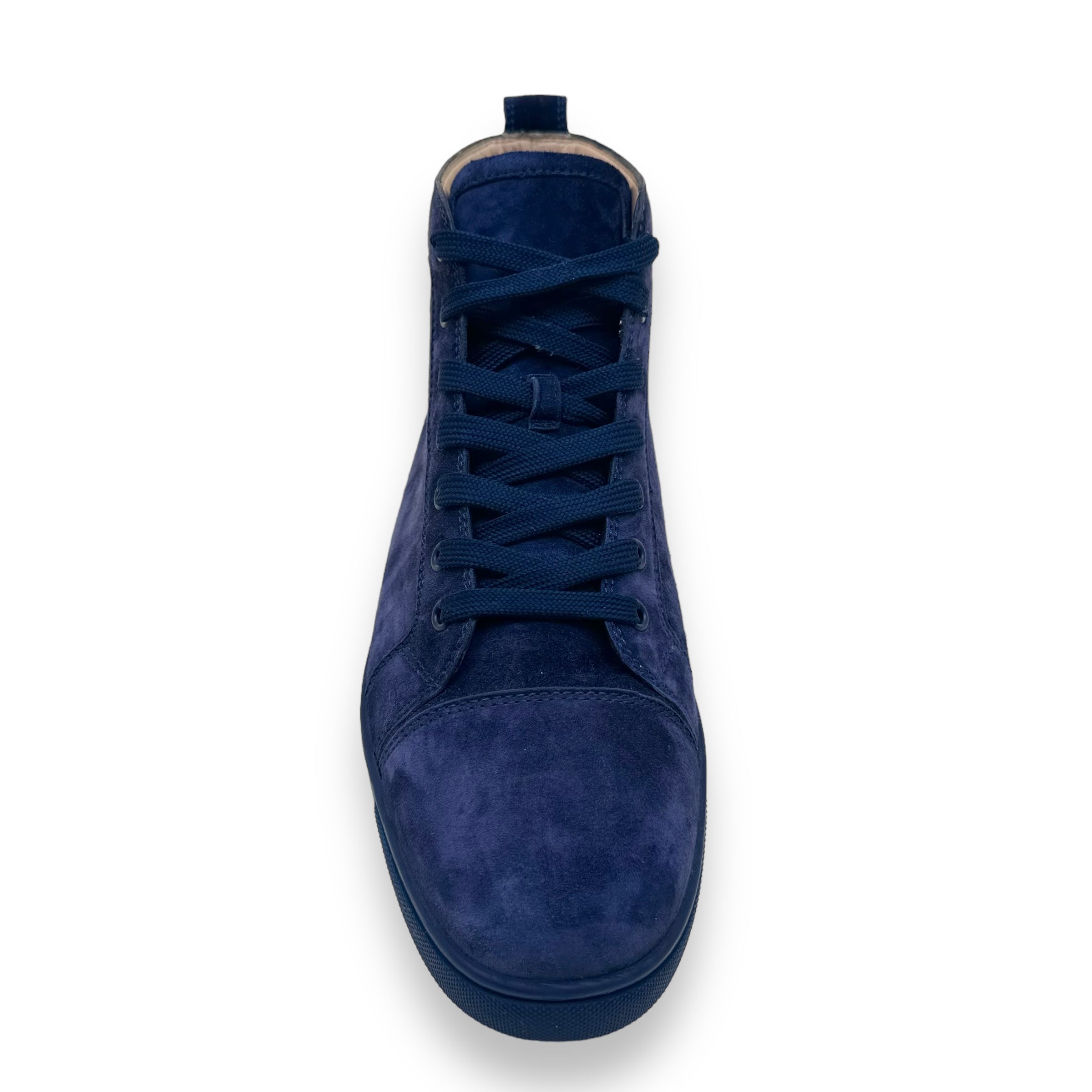 CHRISTIAN LOUBOUTIN LOUIS ORLATO VEAU VELOUR SNEAKER NAVY UK9