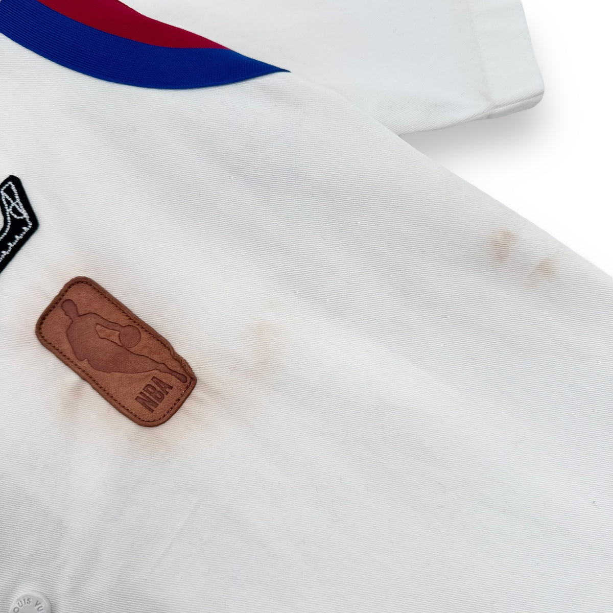 LOUIS VUITTON X NBA BASKETBALL SHORT SLEEVE SHIRT WHITE L