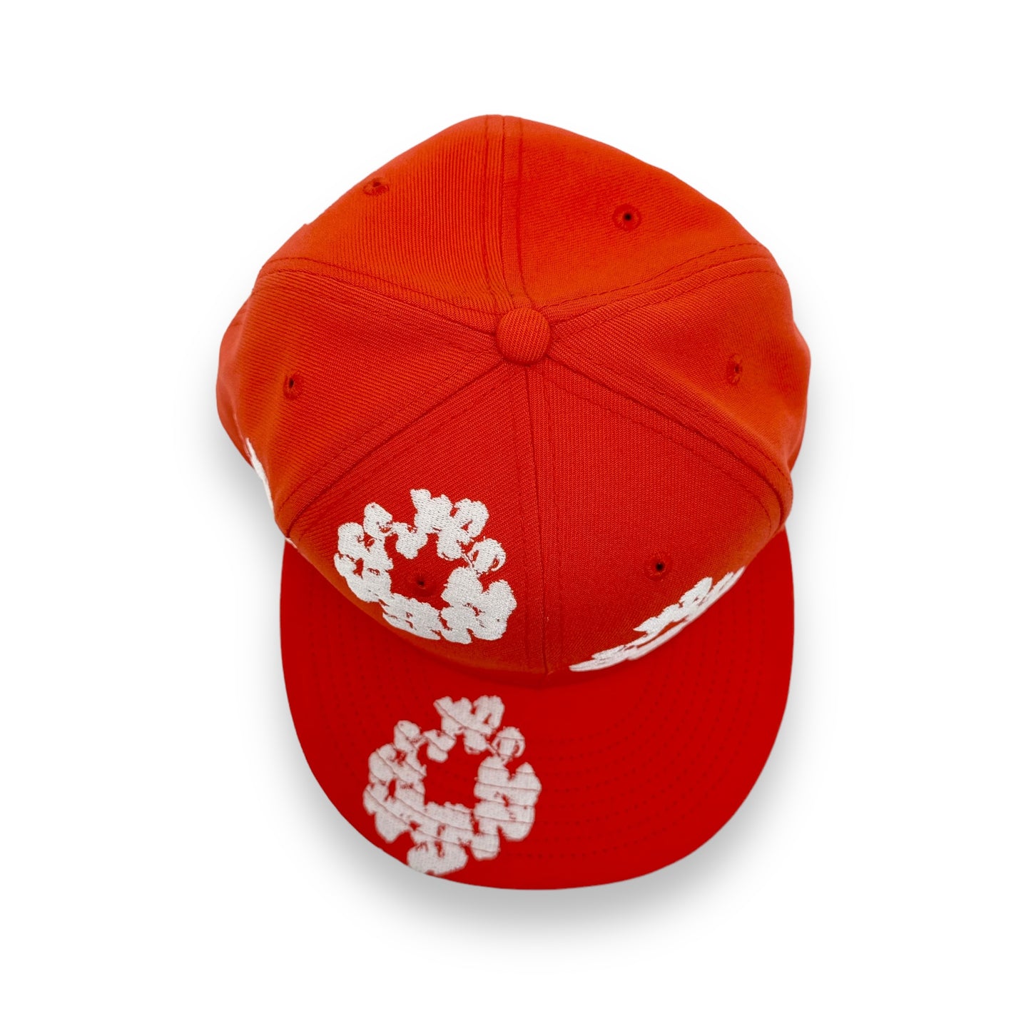 DENIM TEARS NEW ERA COTTON WREATH CAP ORANGE 59/50 7 1/2