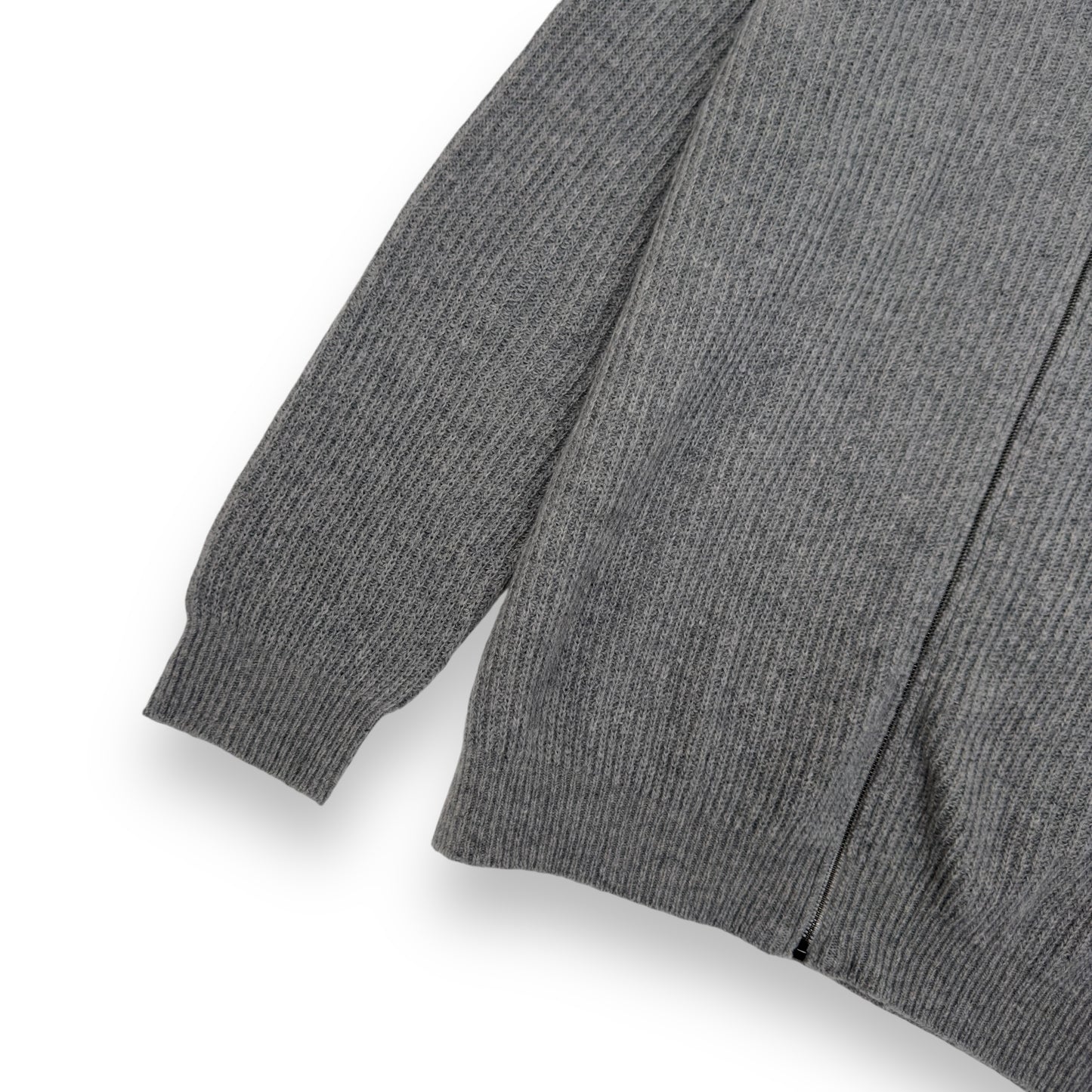 THOM SWEENEY CASHMERE ZIP-THROUGH SWEATER GREY L