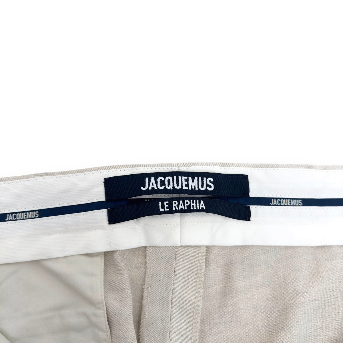 JACQUEMUS LE RAPHIA STRAIGHT LEG LINEN BLEND SUIT TROUSERS 54 / XXL