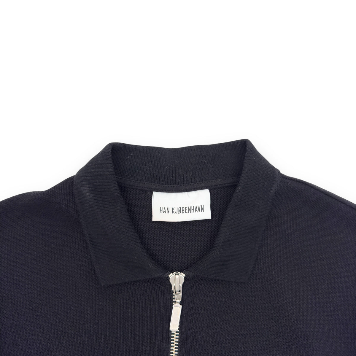 HAN KJØBENHAVN ZIP POLO SHIRT BLACK XL