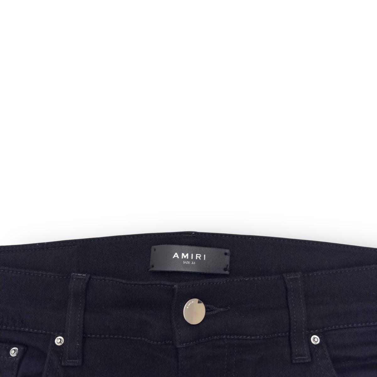 AMIRI BANDANA ART PATCH DENIM SKINNY JEANS BLACK W32