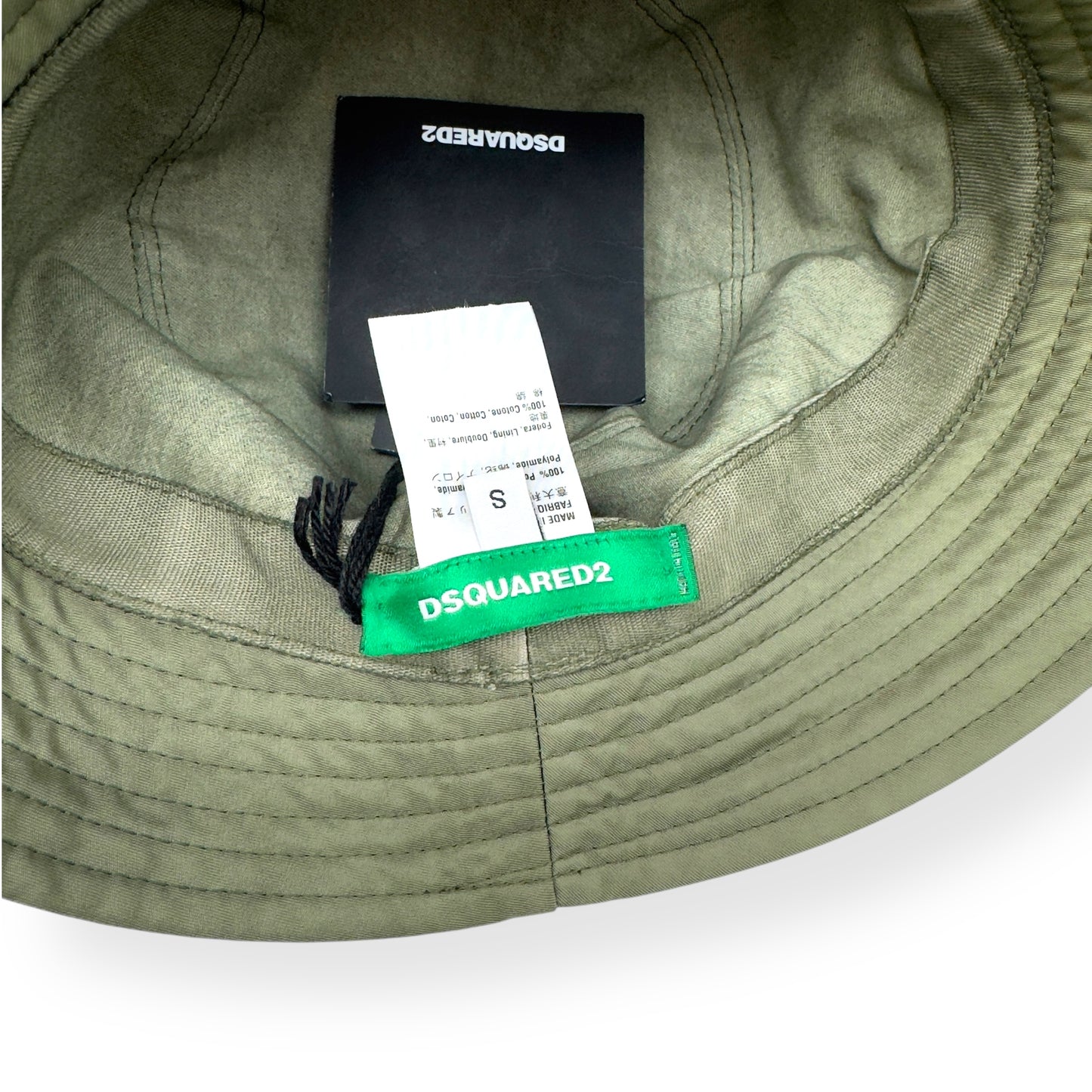 DSQUARED2 ONE PLANET BUCKET HAT GREEN S