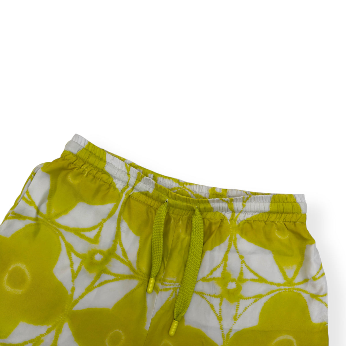 LOUIS VUITTON SHIBORI SILK SHORTS YELLOW XL
