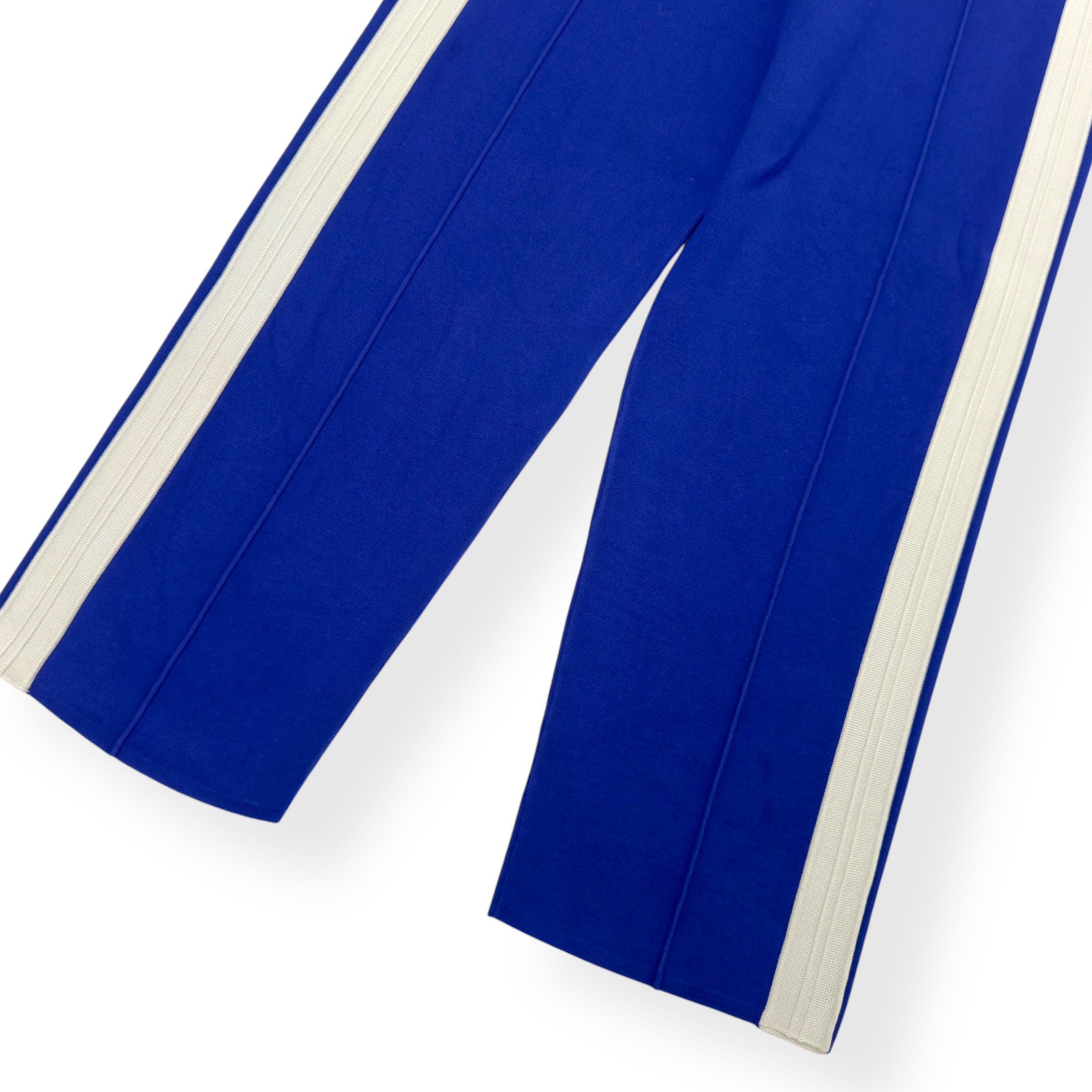 SANDRO PARIS KNITTED SWEATPANTS BLUE / WHITE 36 / UK8 / S