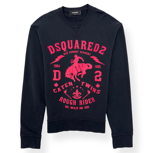 DSQUARED2 LOGO PRINT SWEATSHIRT BLACK / RED M