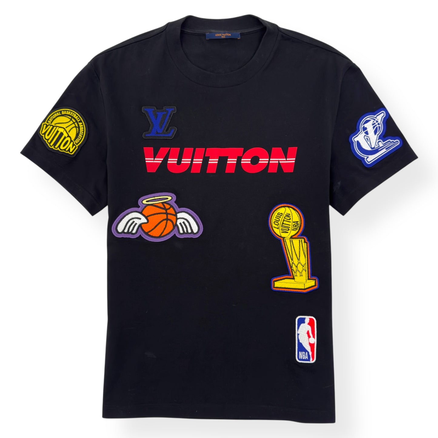 LOUIS VUITTON NBA MULTI-LOGO T-SHIRT BLACK M