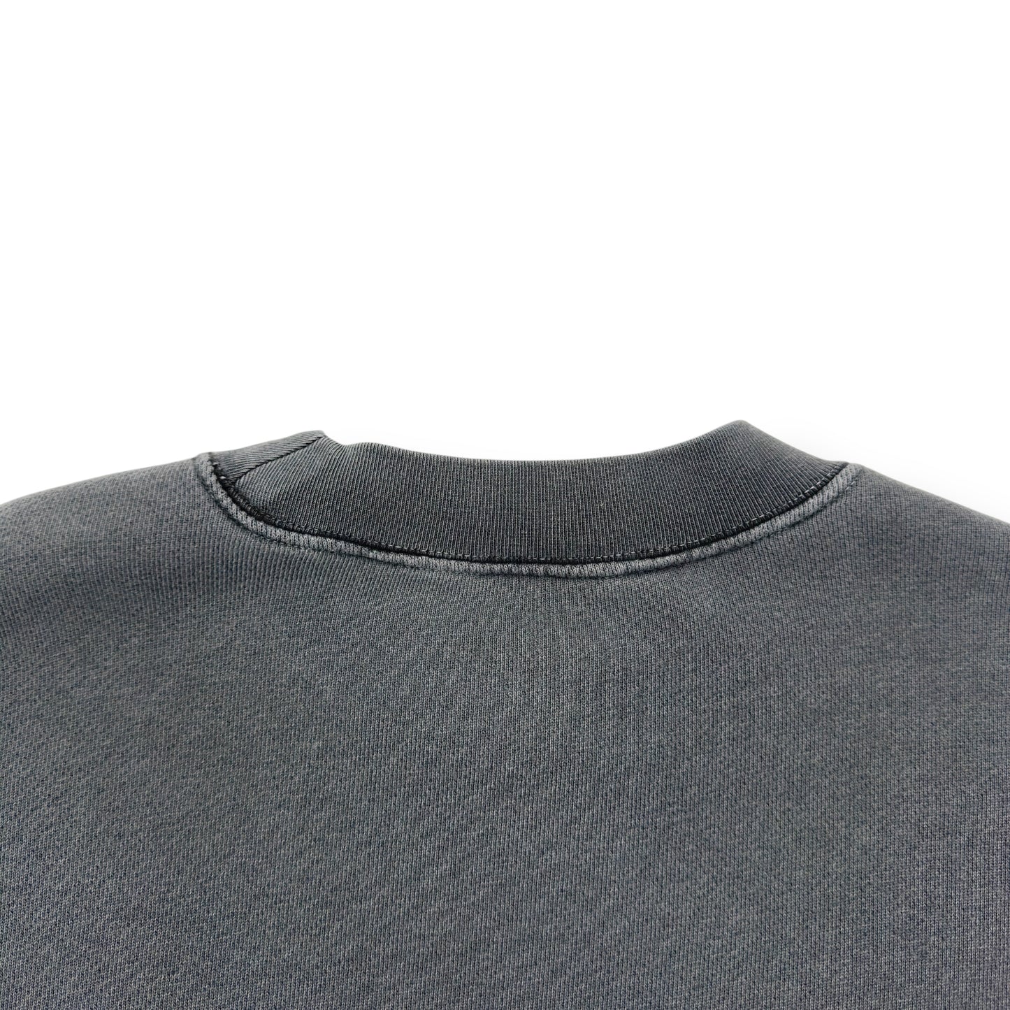 PALM ANGELS CURVED LOGO SWEATSHIRT GREY / WHITE S