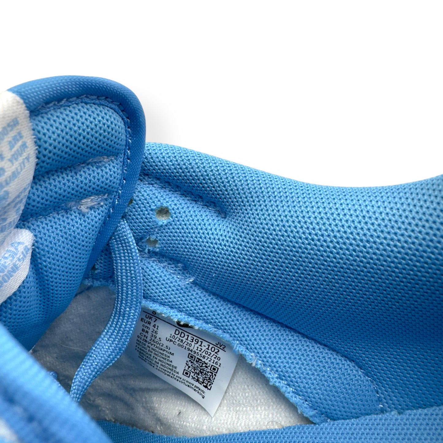 NIKE DUNK LOW TOP SNEAKER UNIVERSITY BLUE UK7