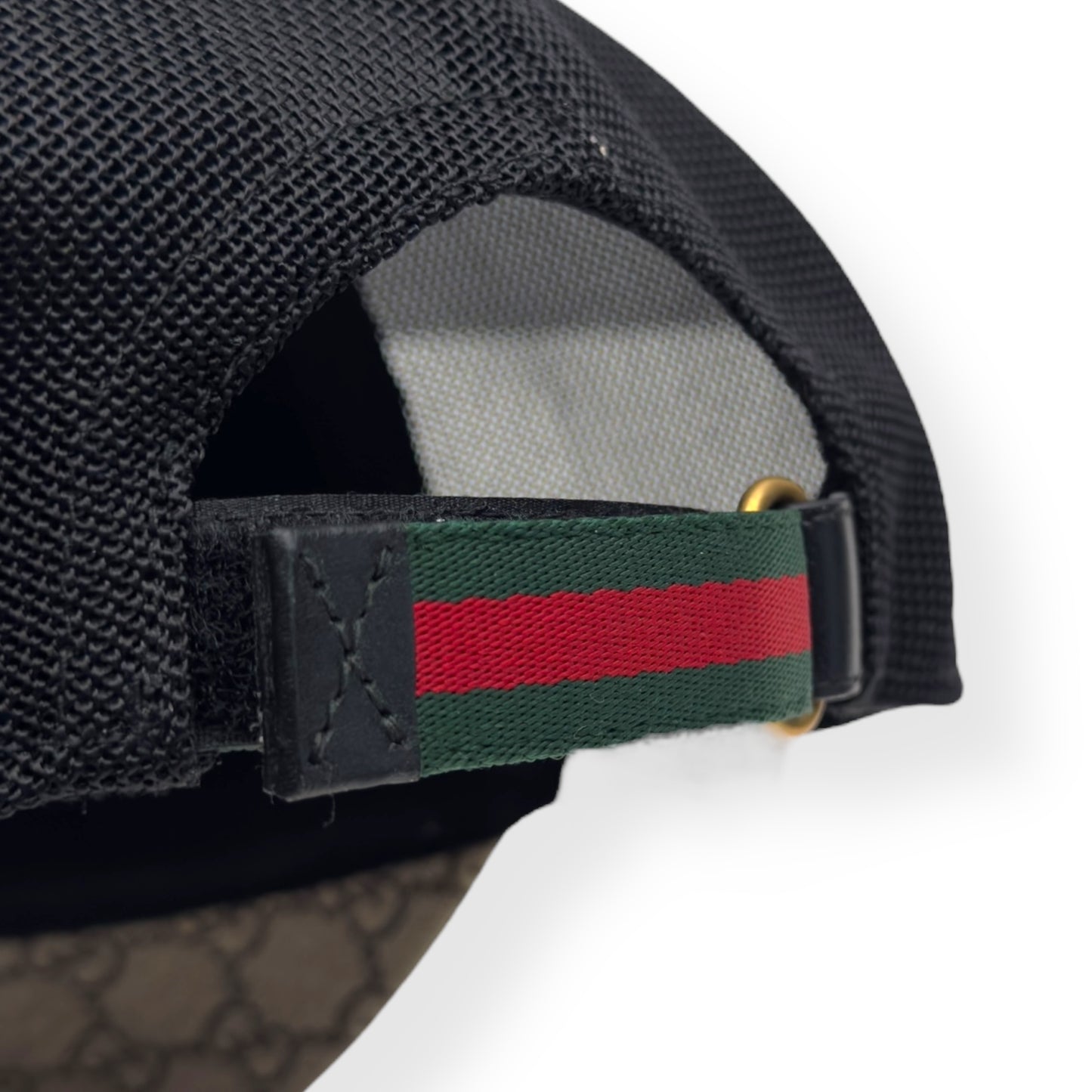 GUCCI TIGER PRINT GG SUPREME BASEBALL CAP BEIGE / BLACK O/S