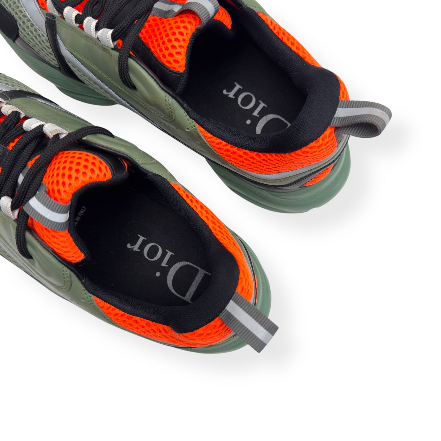 DIOR B22 SNEAKER GREEN / ORANGE UK10