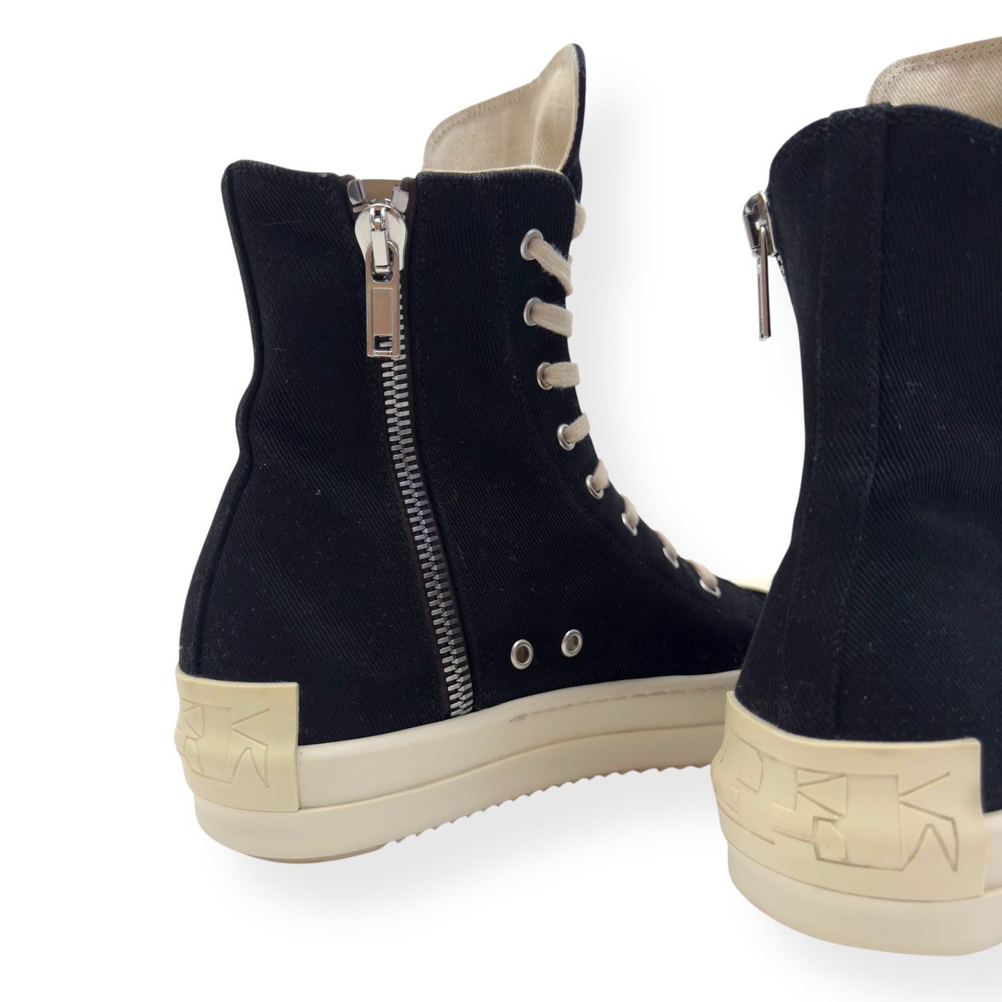 RICK OWENS DRKSHDW HOLLYWOOD HIGH TOP SNEAKER DARK DUST / MILK UK8