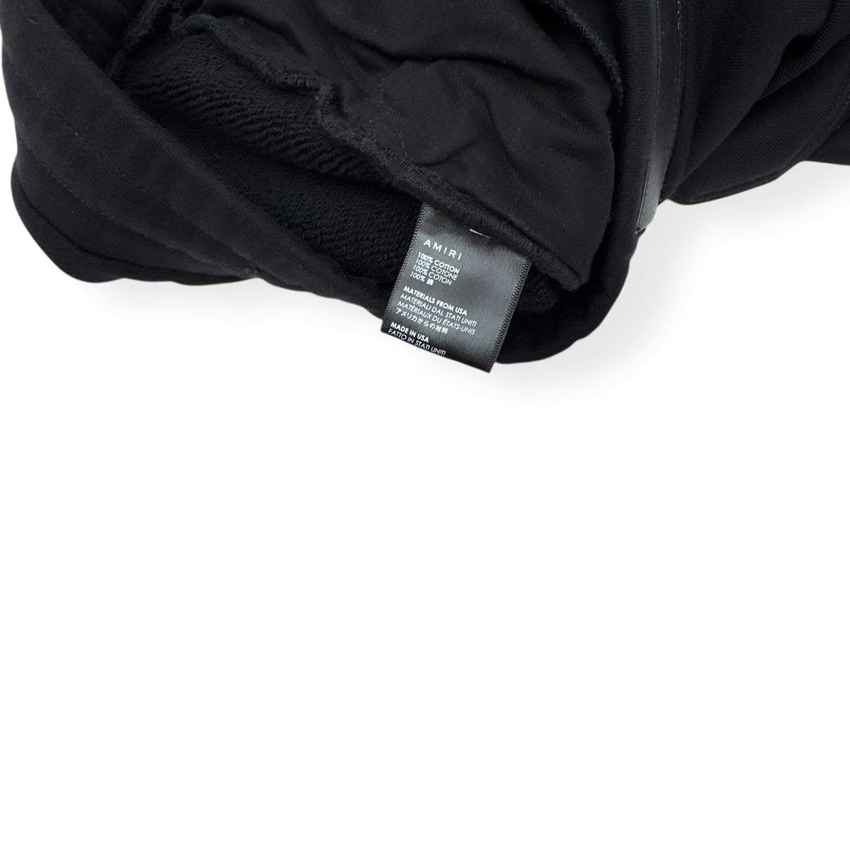 AMIRI LOGO SWEAT SHORTS BLACK / WHITE M