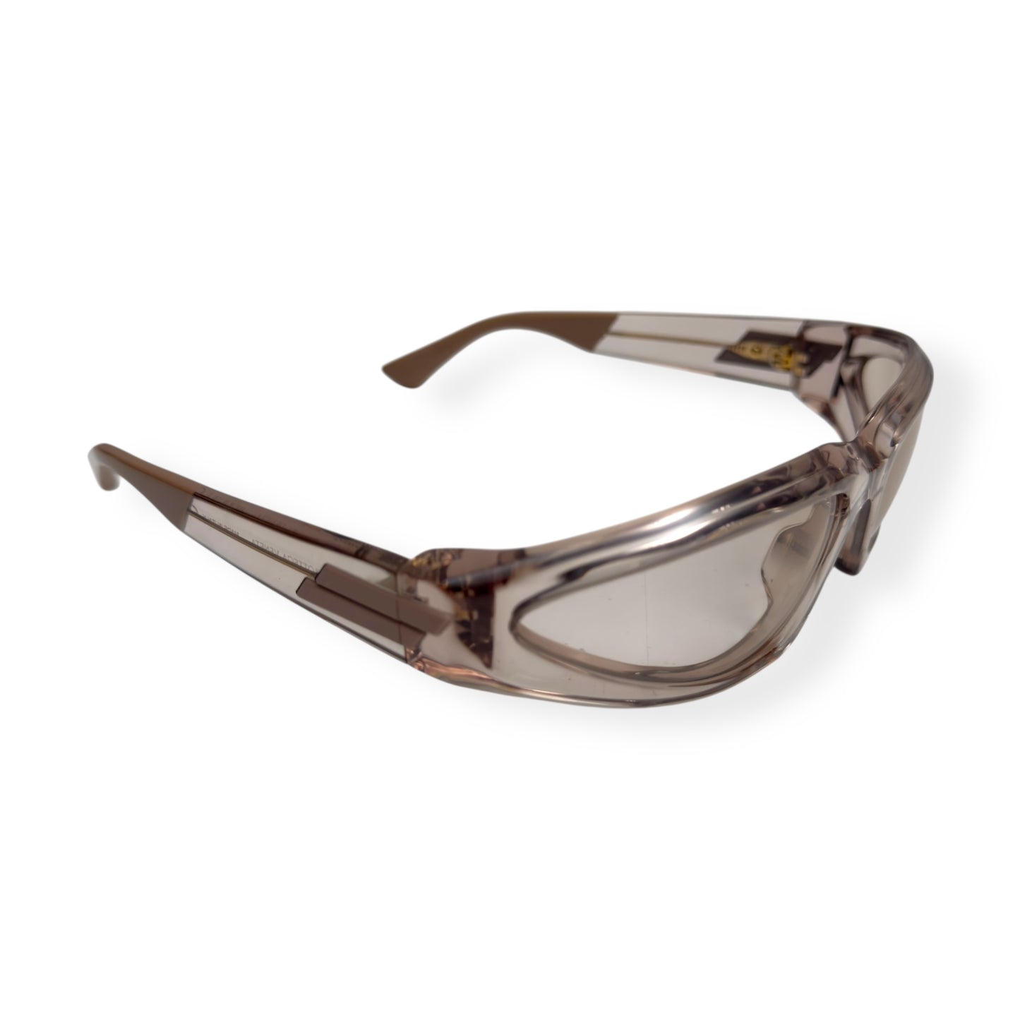 BOTTEGA VENETA ROKA ACETATE SUNGLASSES TRANSPARENT / ROSE