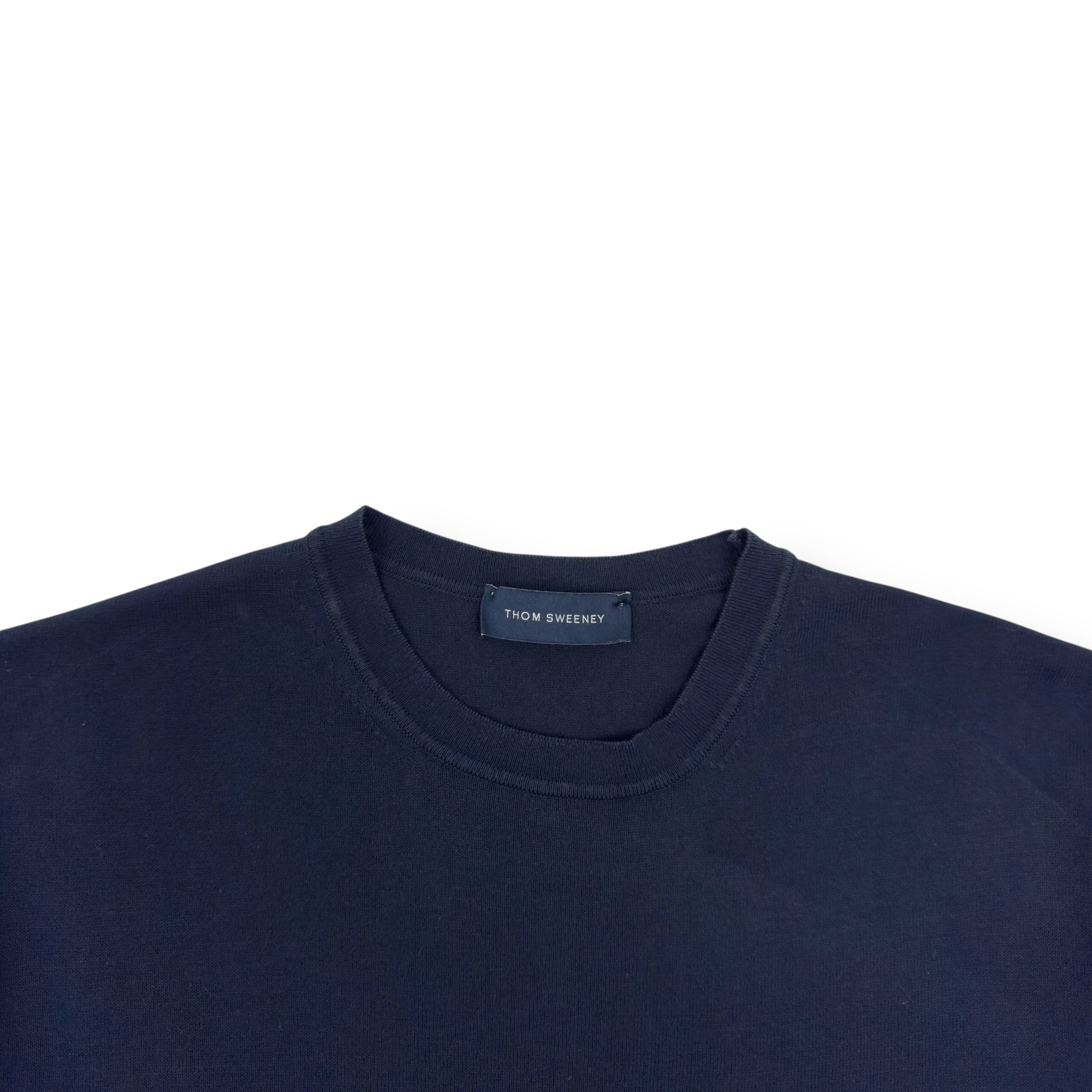 THOM SWEENEY COTTON T-SHIRT BLUE M