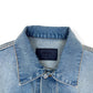 PRADA WASHED DENIM PLAQUE-LOGO DENIM JACKET LIGHT BLUE XL