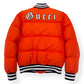 GUCCI NY YANKEES GOOSE DOWN PUFFER BOMBER JACKET ORANGE 46 / S