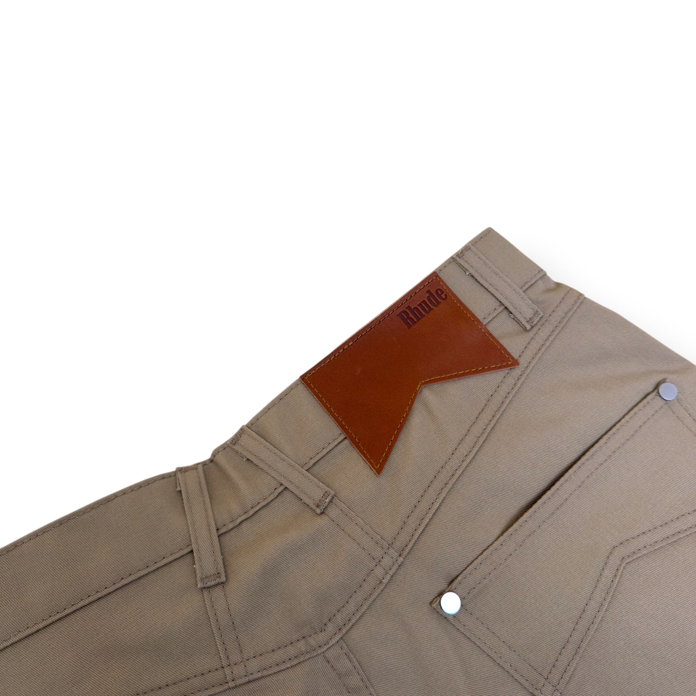 RHUDE X HARRODS BERMUDA SHORTS BEIGE / RED M