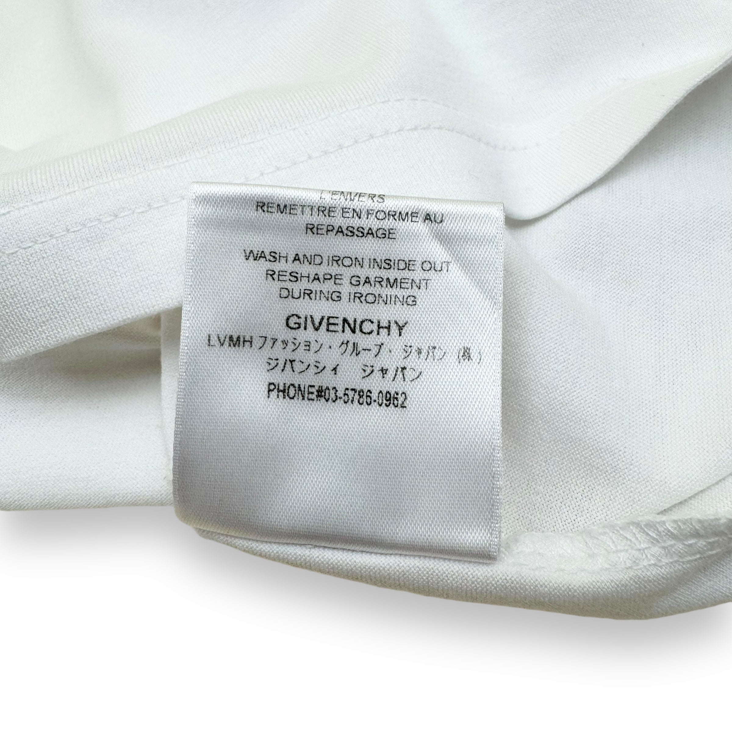GIVENCHY PARIS LOGO T-SHIRT WHITE M