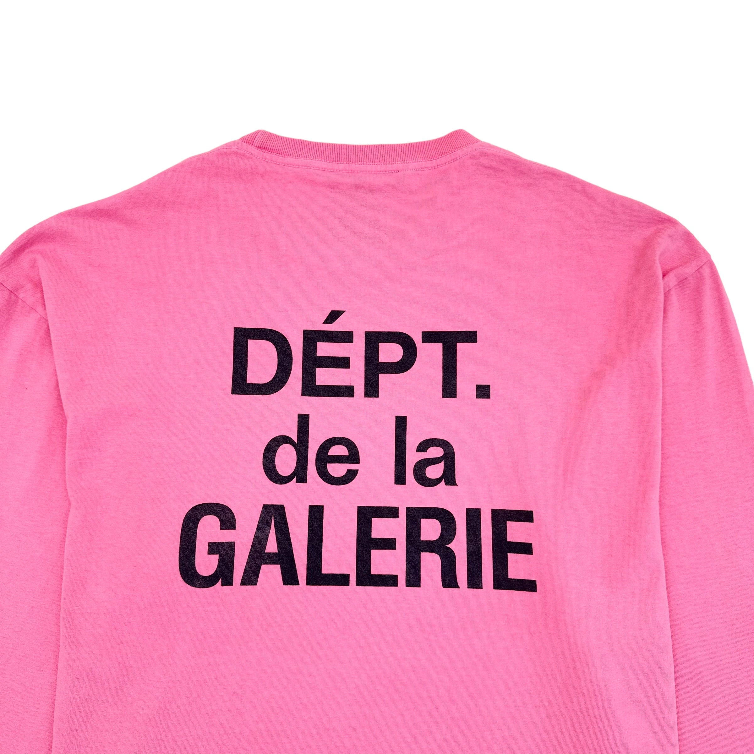 GALLERY DEPT. LOGO-PRINT LONG SLEEVE T-SHIRT SALMON XL