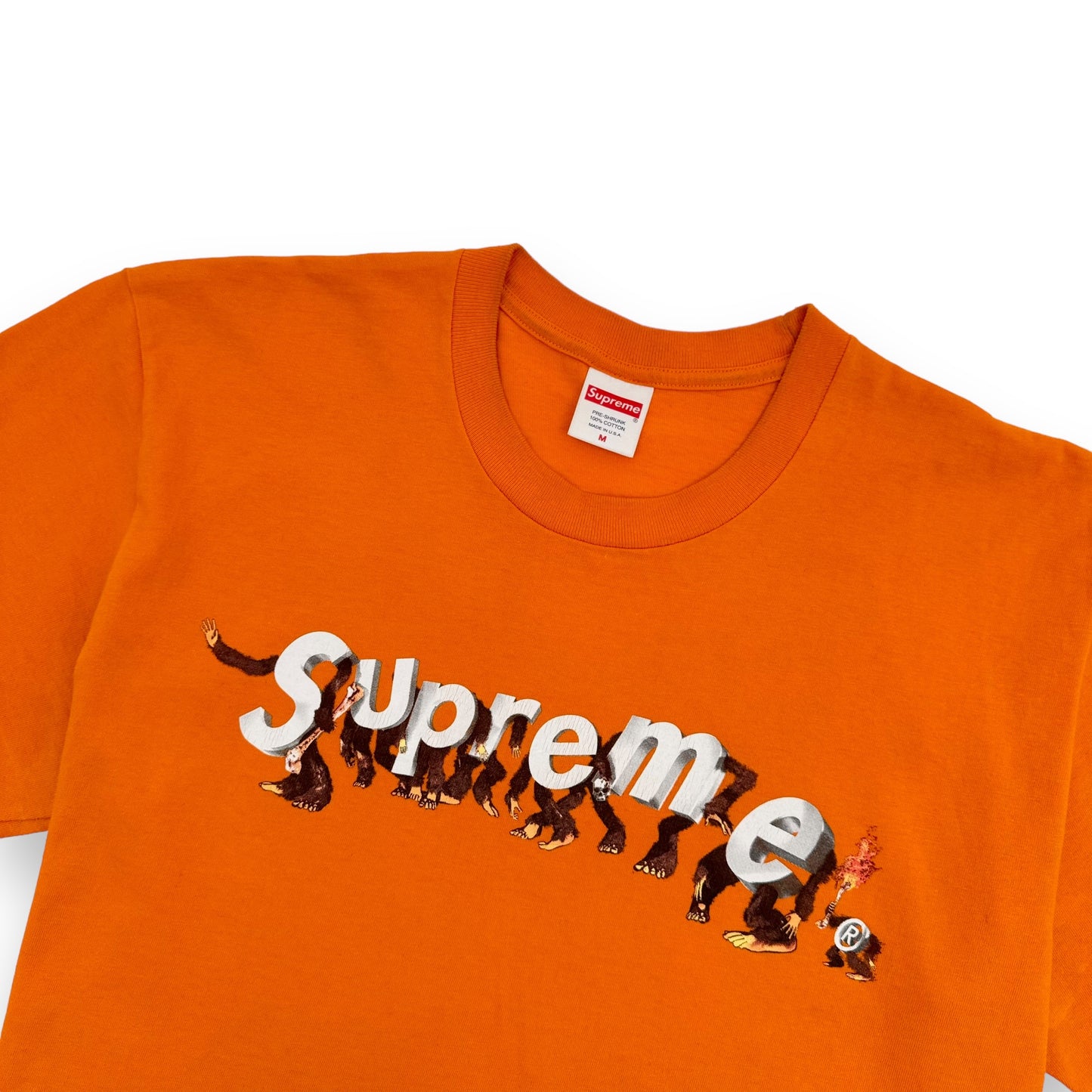 SUPREME APES T-SHIRT ORANGE M