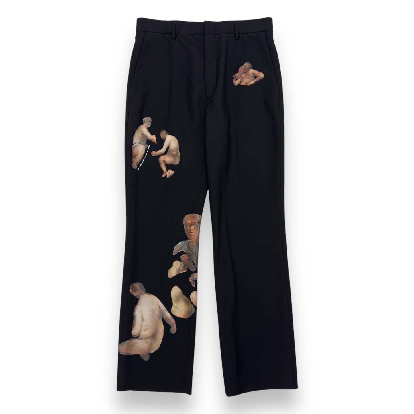 ACNE STUDIOS PRINTED SUIT TROUSERS BLACK M