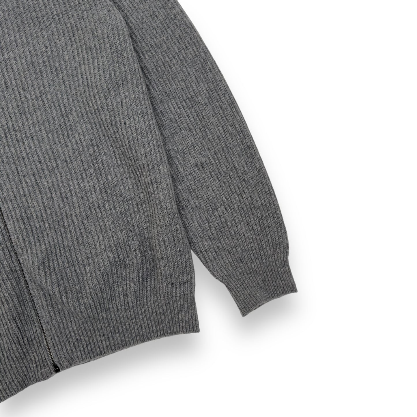 THOM SWEENEY CASHMERE ZIP-THROUGH SWEATER GREY L