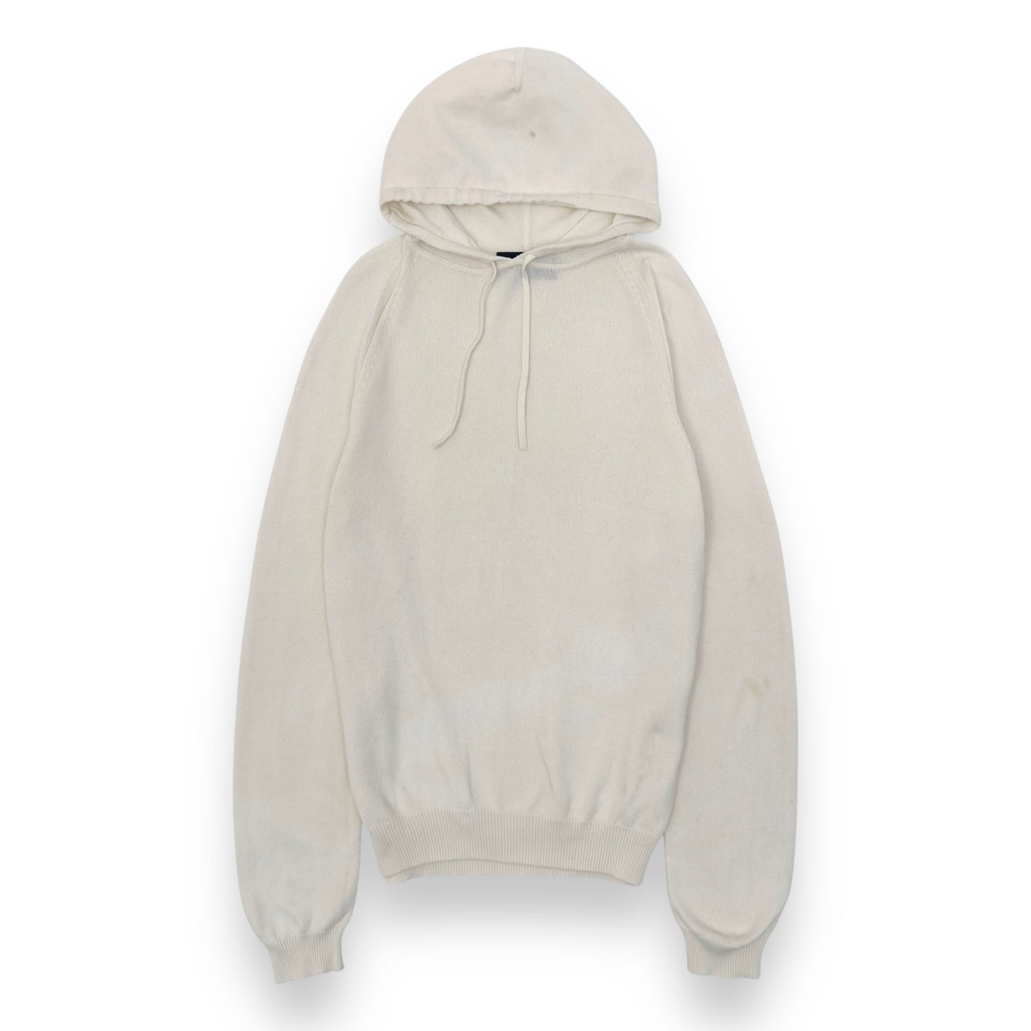 THOM SWEENEY COTTON HOODIE WHITE L