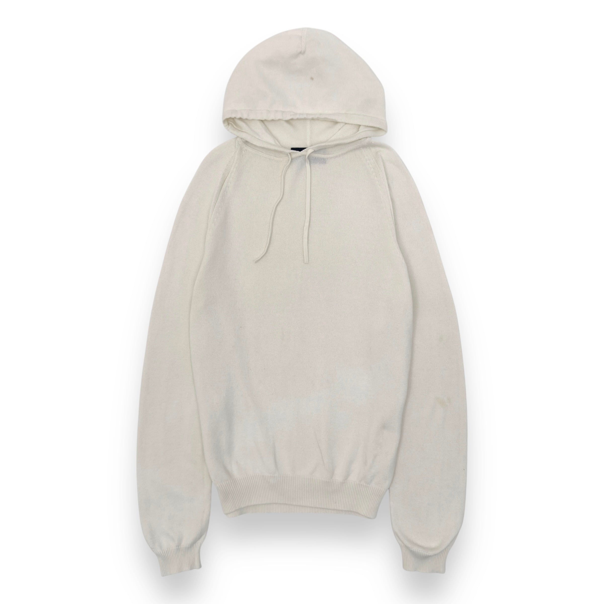 THOM SWEENEY COTTON HOODIE WHITE L