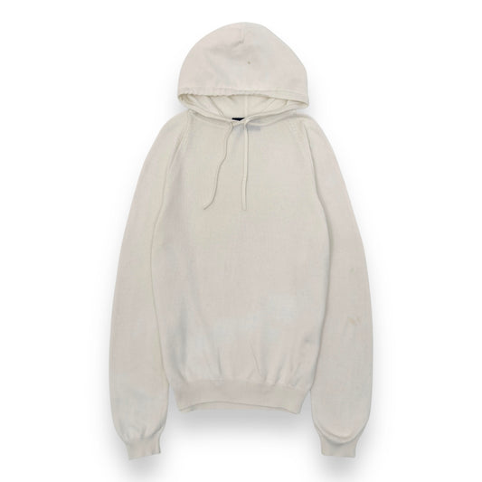 THOM SWEENEY COTTON HOODIE WHITE L