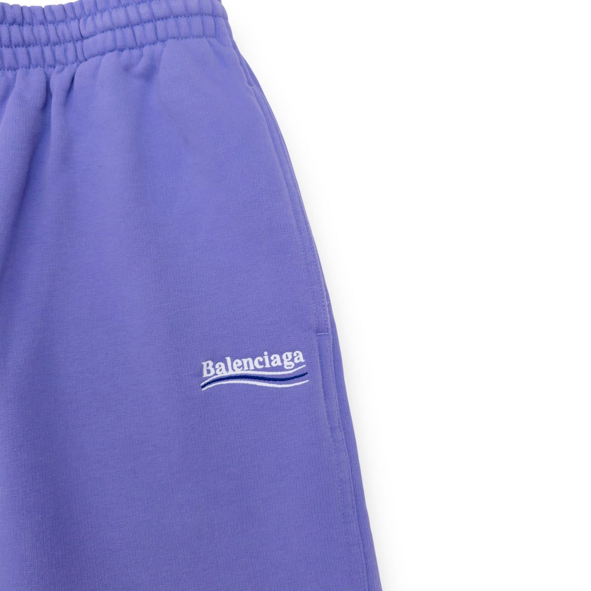 BALENCIAGA OVERSIZED LOGO-EMBROIDERED SWEATPANTS PURPLE S
