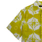 LOUIS VUITTON SHIBORI SHORT-SLEEVE SILK SHIRT YELLOW / WHITE XL