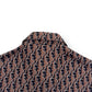 DIOR OBLIQUE SILK MONOGRAM SHIRT BROWN 40 / M