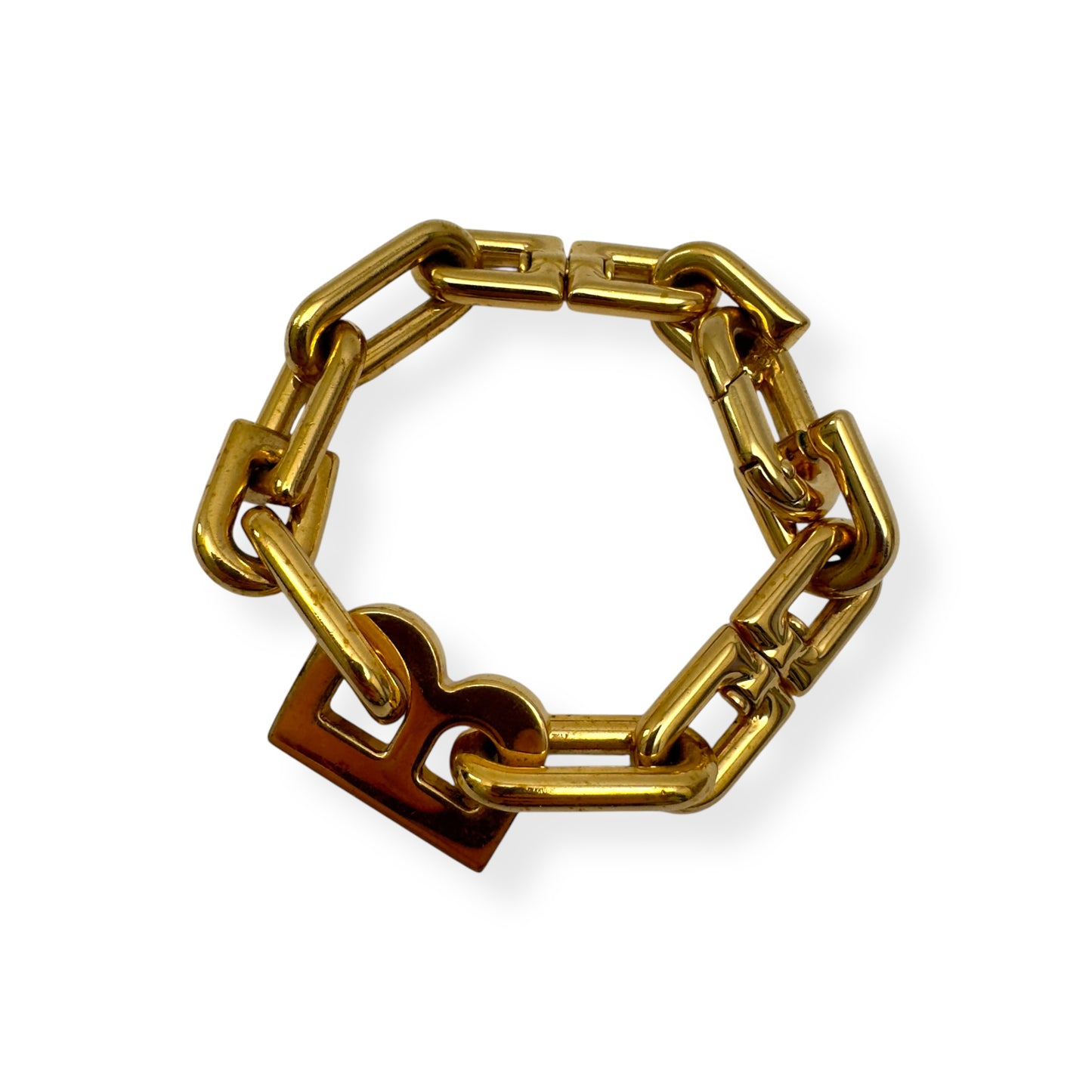BALENCIAGA B CHAIN BRACELET GOLD