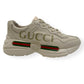 GUCCI RHYTON VINTAGE LOGO SNEAKER IVORY / RED UK6