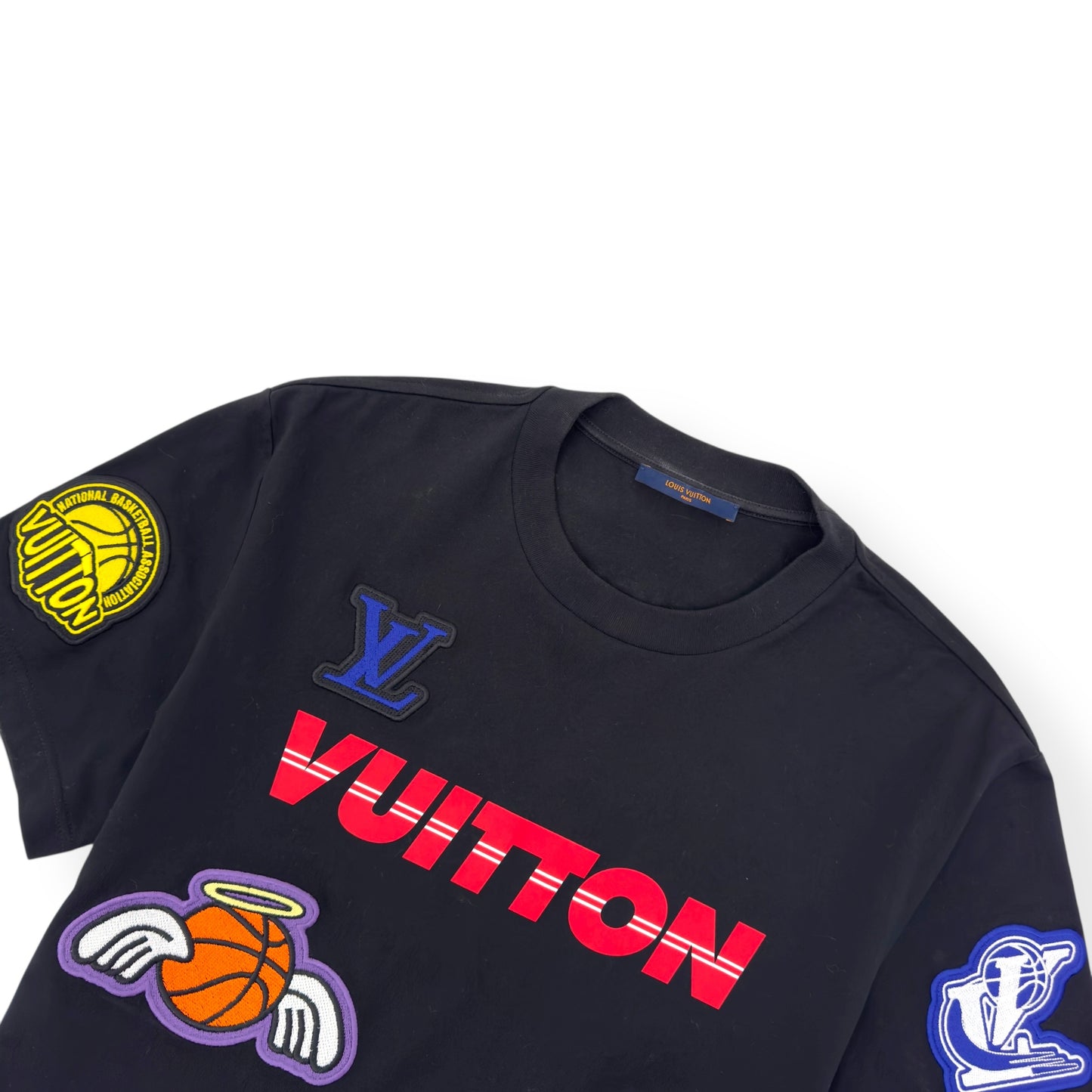 LOUIS VUITTON NBA MULTI-LOGO T-SHIRT BLACK M