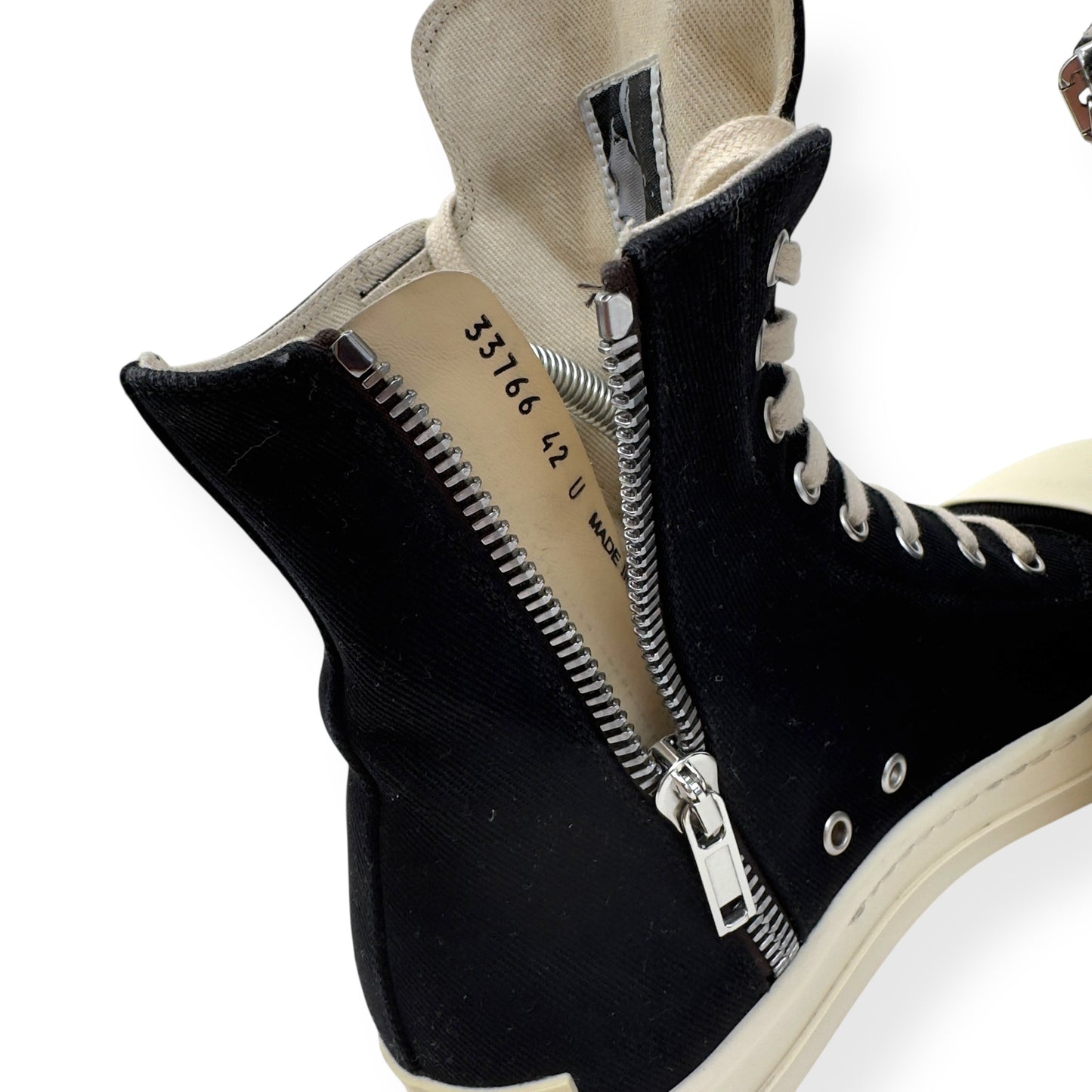 RICK OWENS DRKSHDW HOLLYWOOD HIGH TOP SNEAKER DARK DUST / MILK UK8