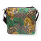 GUCCI BENGAL PRINT FRONT ZIP MESSENGER BAG BEIGE M