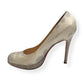 CHRISTIAN LOUBOUTIN 140MM ROCCIA WATER SNAKE BIANCA PUMPS 36 / UK3