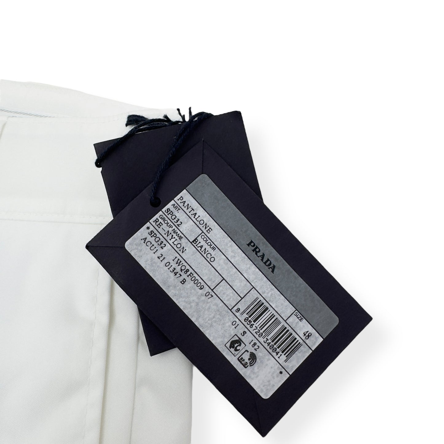 PRADA RE-NYLON SHORTS BLANCO 48 / M