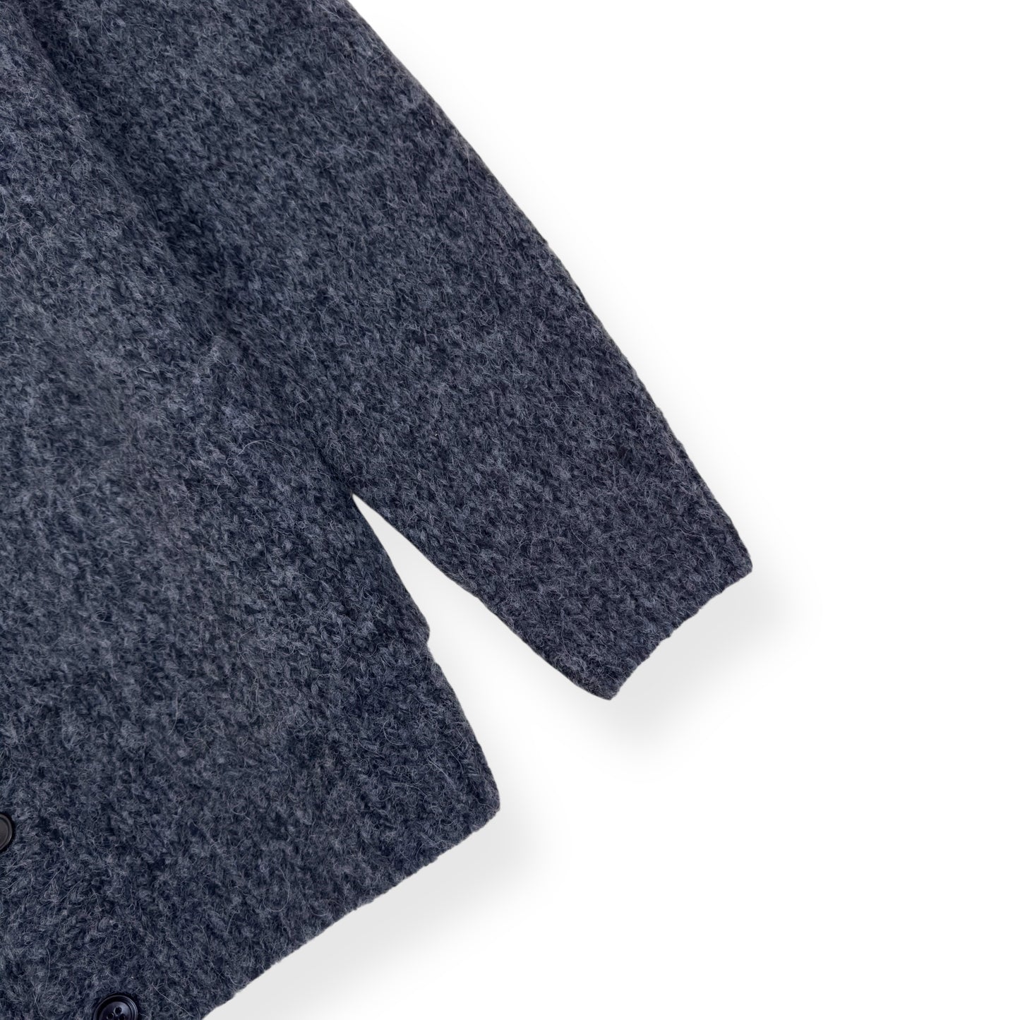 DRIES VAN NOTEN ALPACA / WOOL BLEND CARDIGAN GREY XL