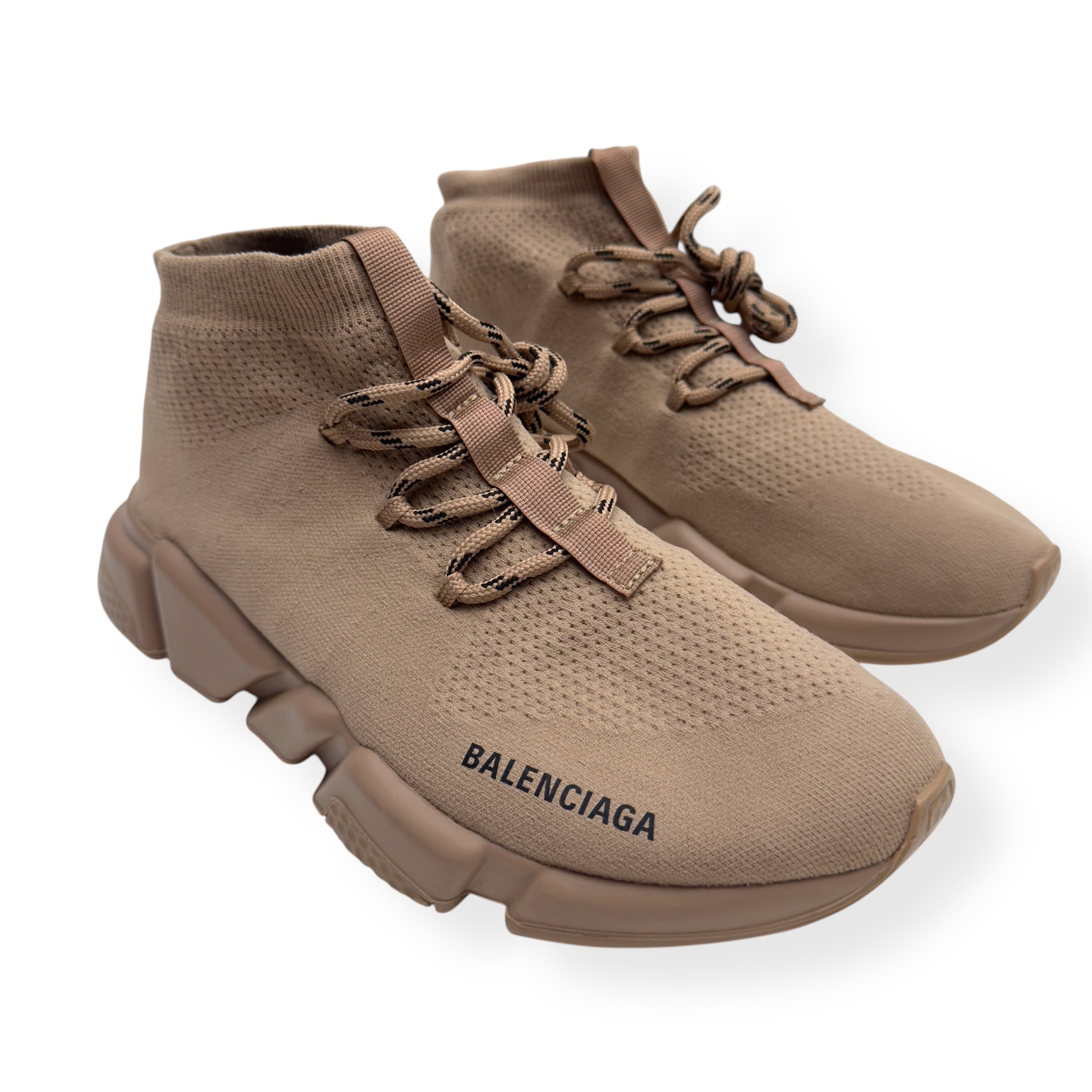 BALENCIAGA SPEED LACE-UP SNEAKER BEIGE UK7