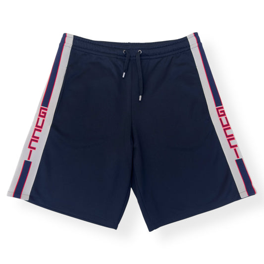 GUCCI TECHNICAL JERSEY SHORTS BLACK / WHITE / RED M