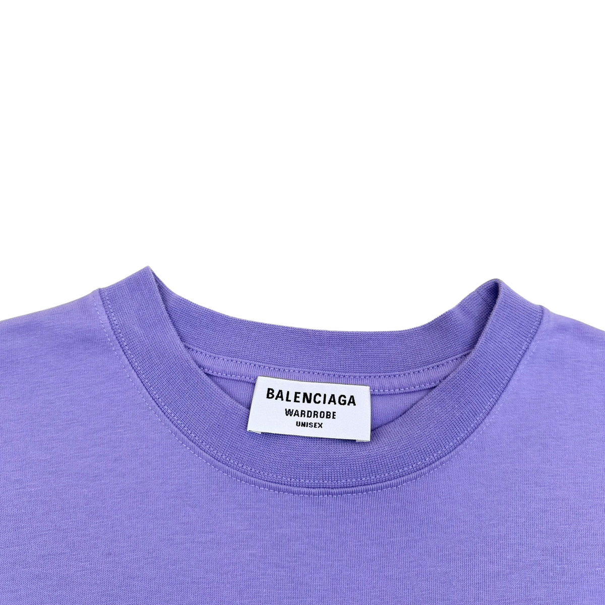 BALENCIAGA OVERSIZED POLITICAL LOGO T-SHIRT LAVENDER XXS