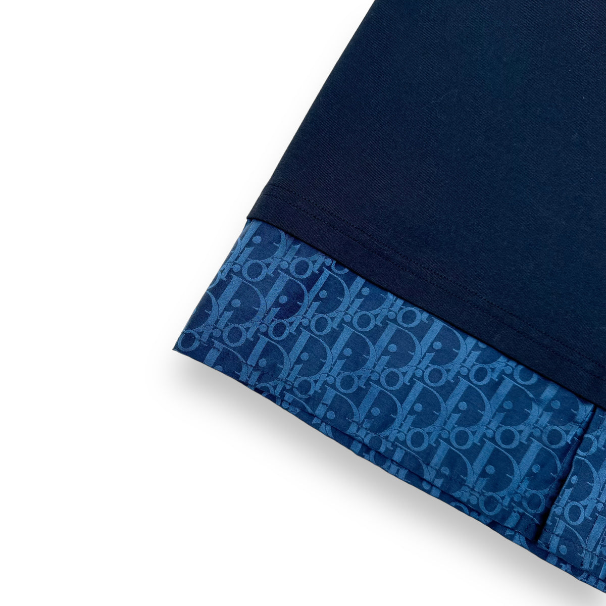 DIOR OBLIQUE LAYERED T-SHIRT NAVY M