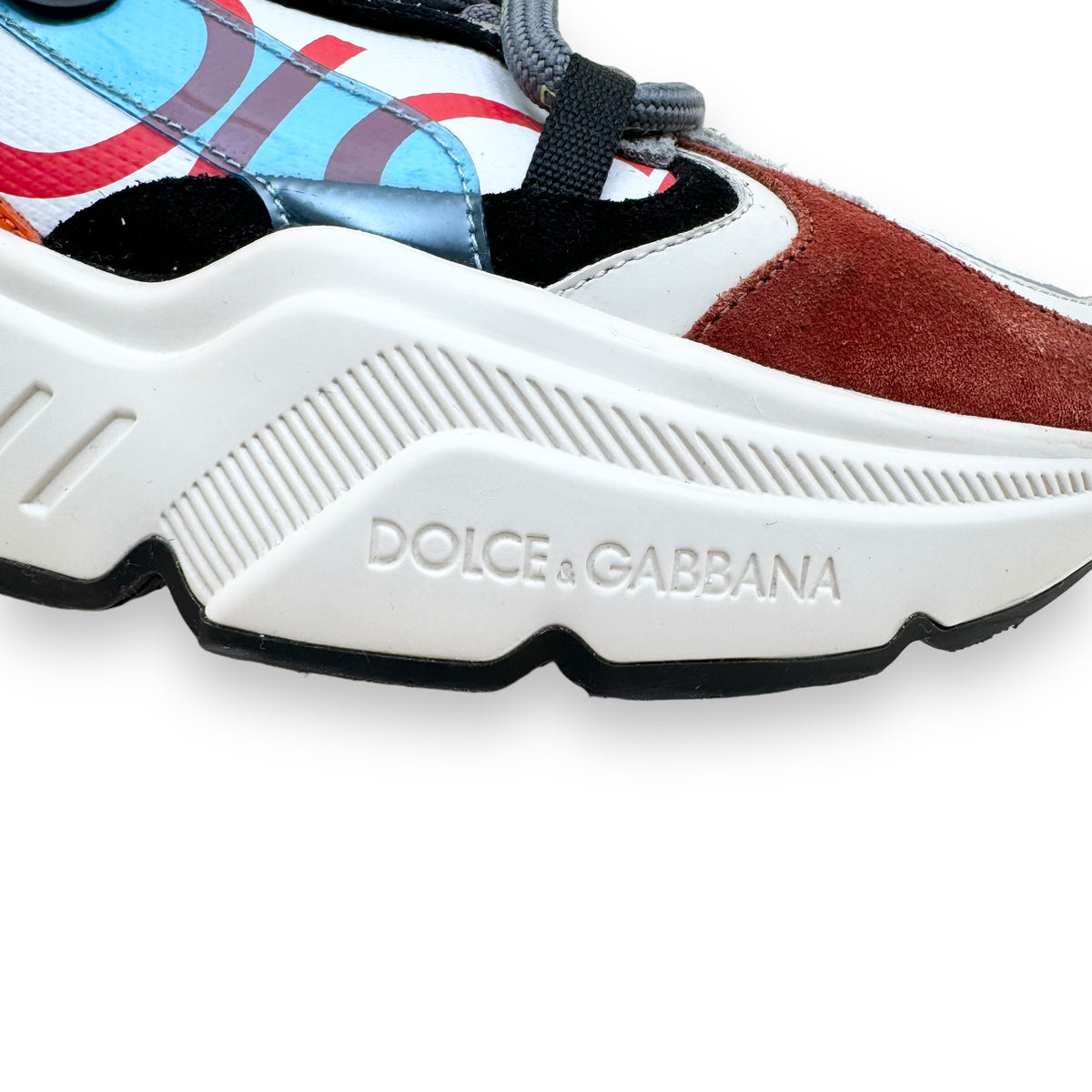DOLCE & GABBANA DAYMASTER PANELLED LOW TOP SNEAKER MULTICOLOURED UK9
