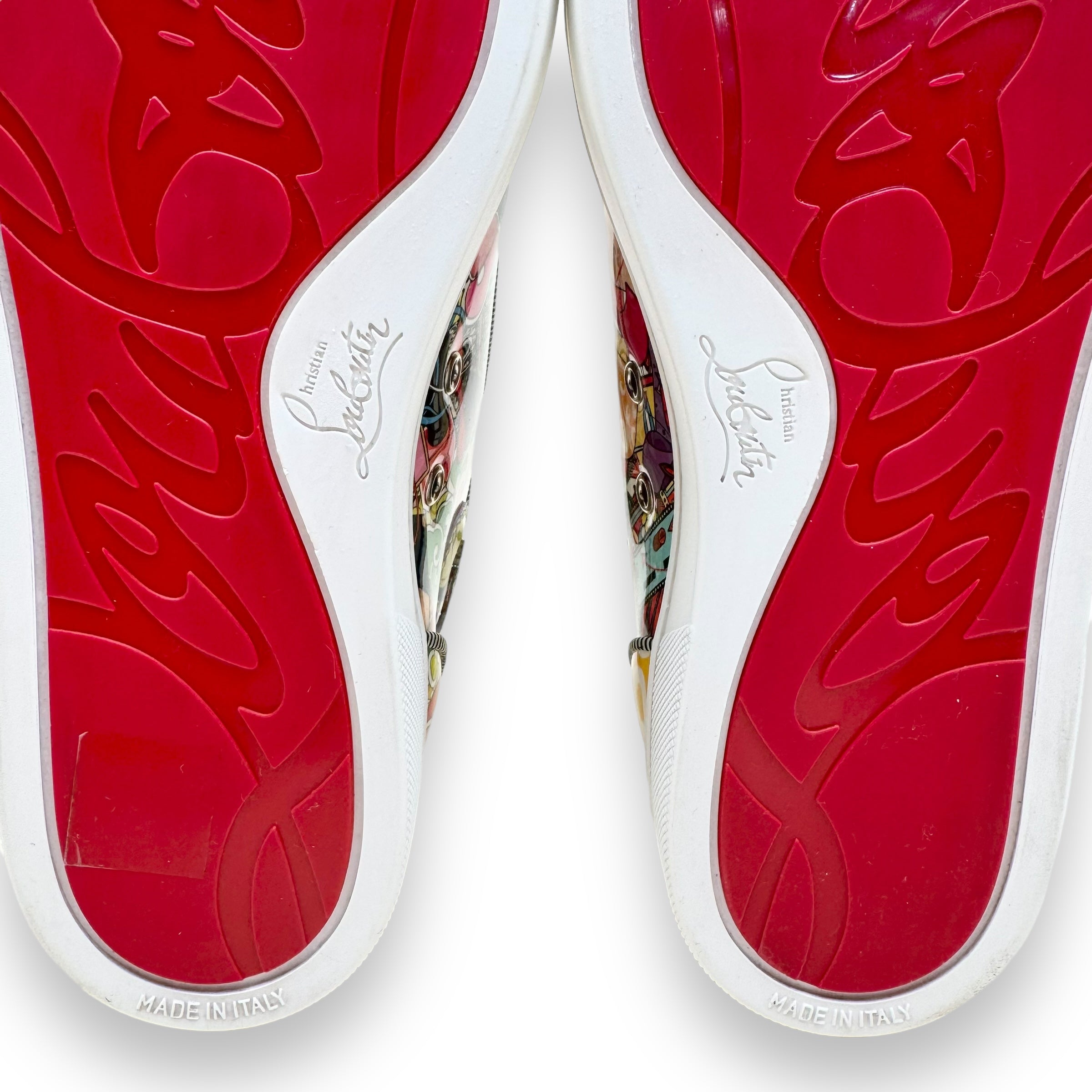 CHRISTIAN LOUBOUTIN LOUIS ORLATO FLAT PAT SUPER SNEAKER MULTICOLOURED UK9