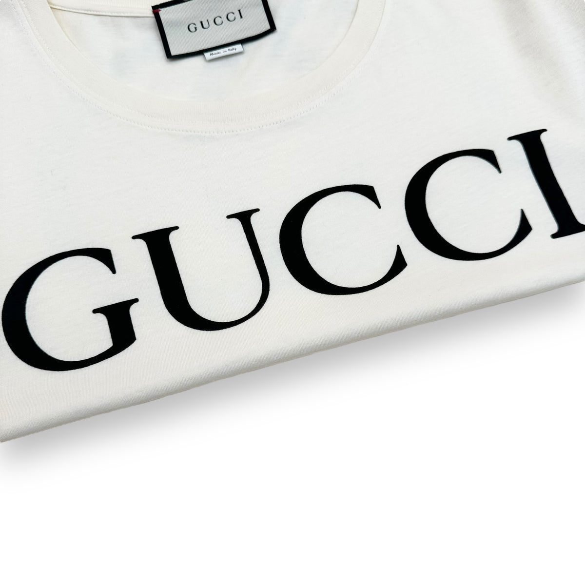 GUCCI OVERSIZED INTERLOCKING GG T-SHIRT CREAM M
