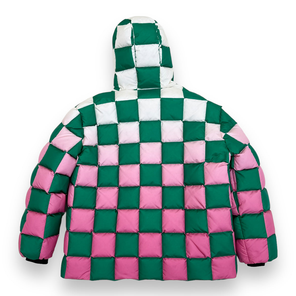 KHRISJOY PUFF KHRISMAN DAMIER SHADE DOWN PUFFER JACKET MULTICOLOURED L